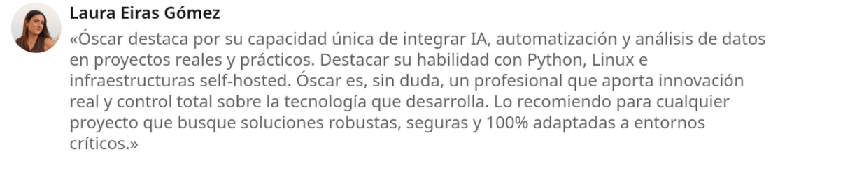 Recomendación de LinkedIn 5